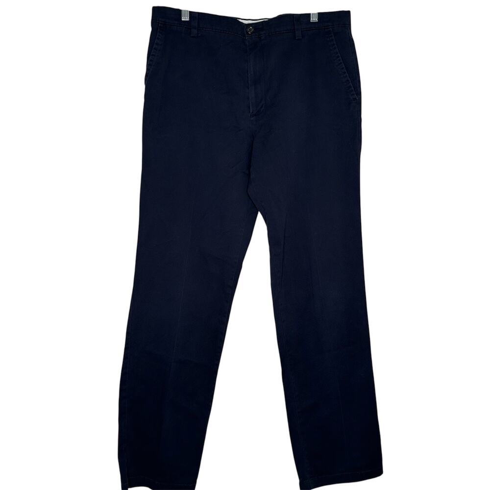 Dockers 36x34 Straight Flat Navy Mens Khaki Pants Work Trousers Business Casual